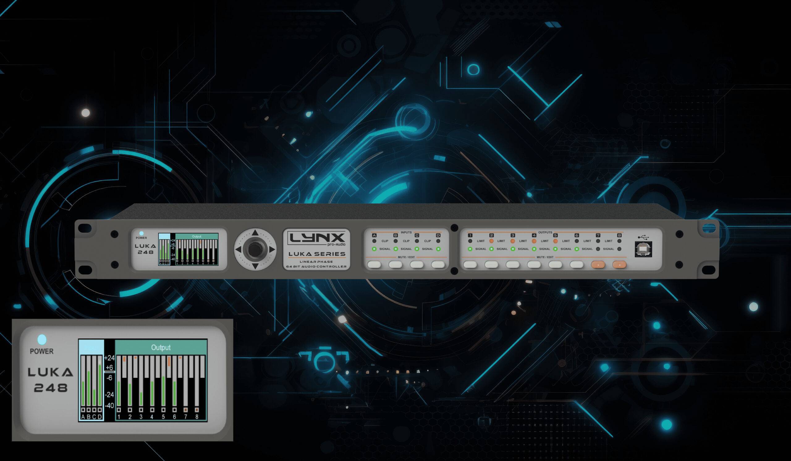 LUKA processor by Lynx Pro Audio front