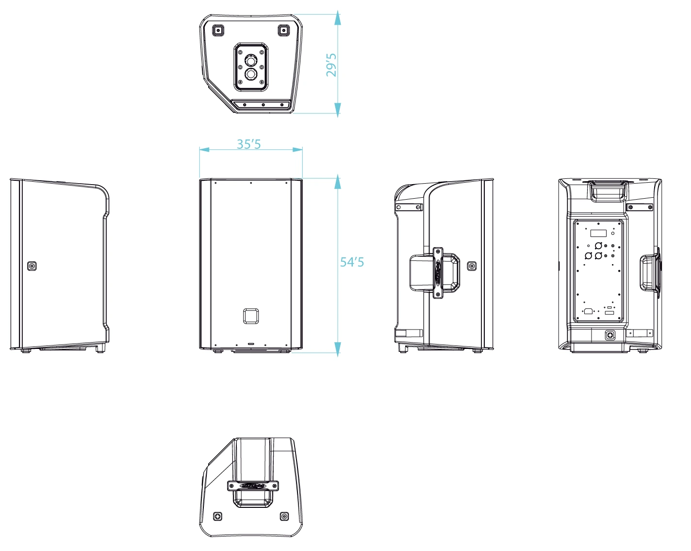 Dibujo dimensiones RX-12 by Lynx Pro Audio