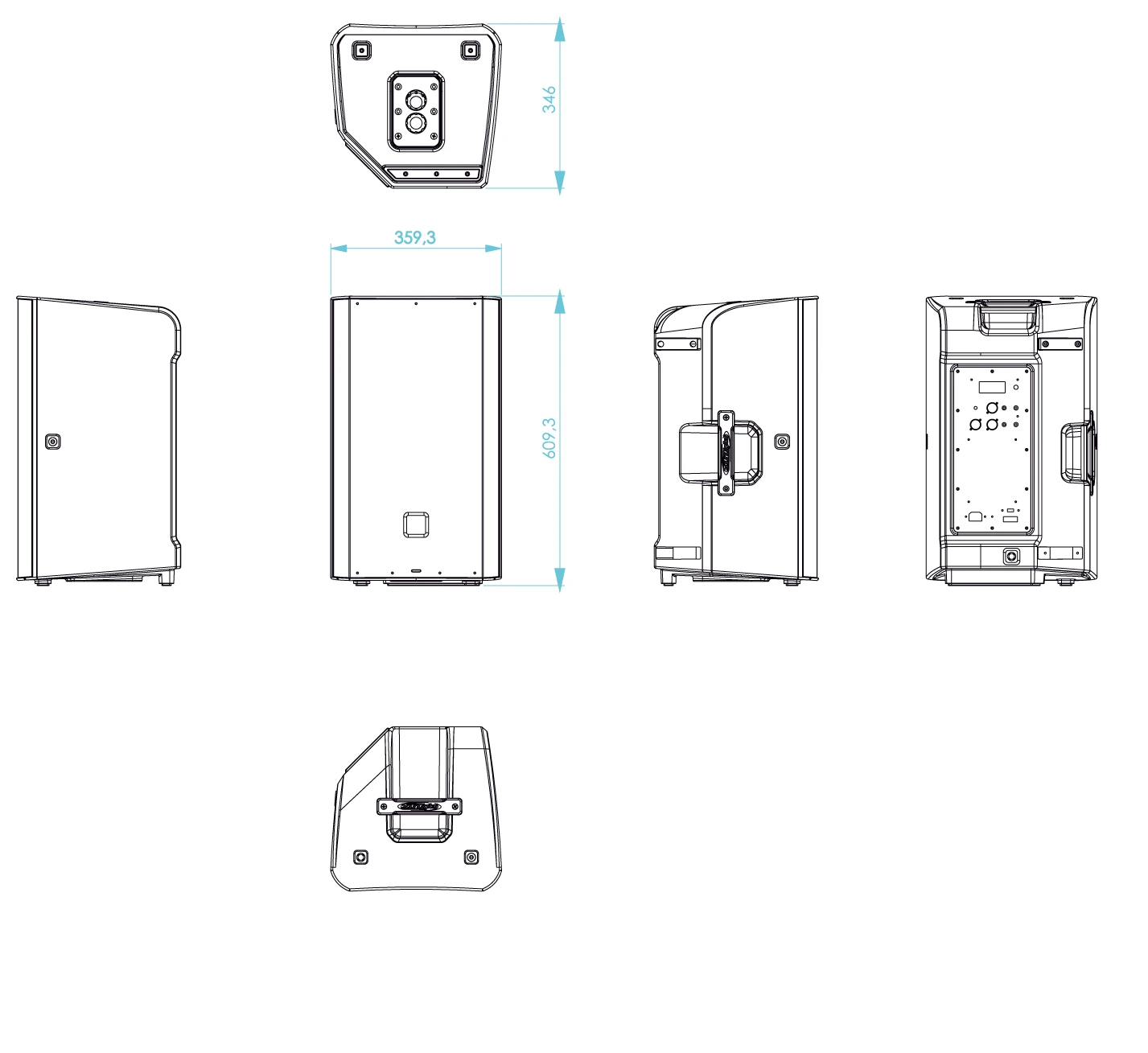 Dibujo dimensiones RX-12 by Lynx Pro Audio