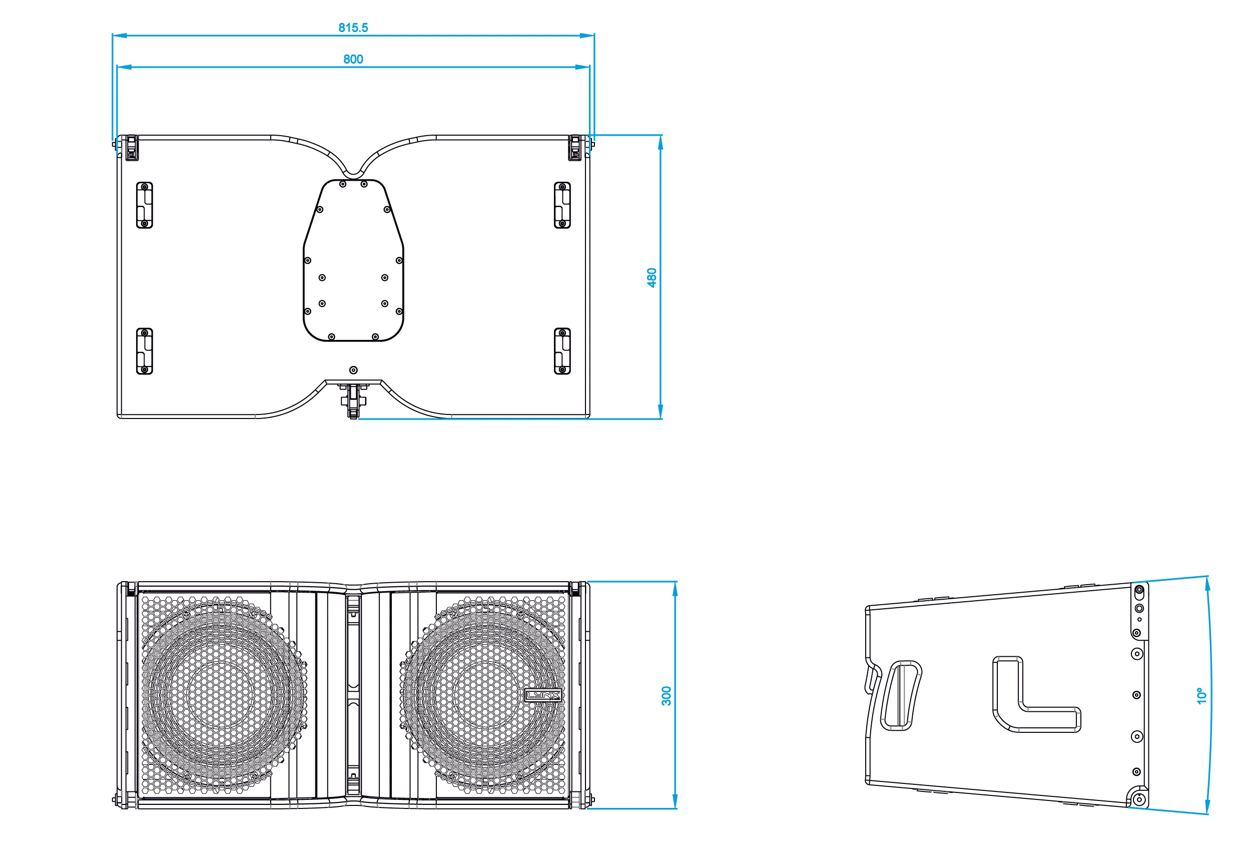 Dimensiones CLS 210 by Lynx Pro Audio