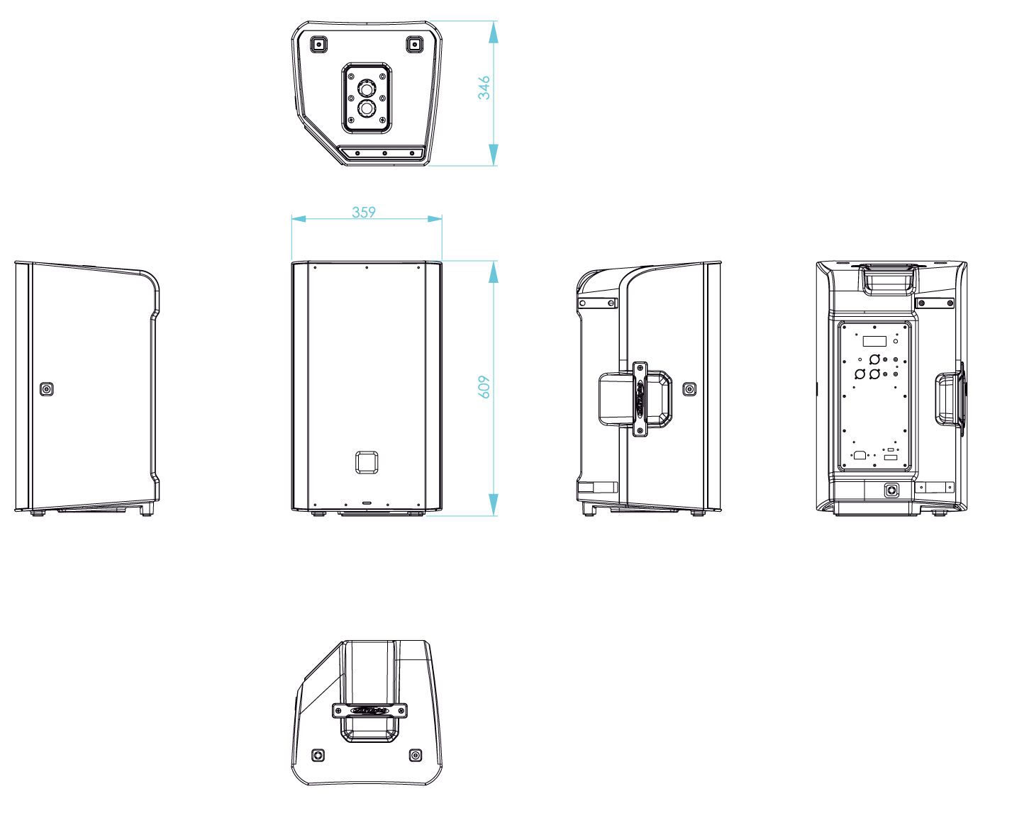 Dibujo dimensiones RX-12 by Lynx Pro Audio